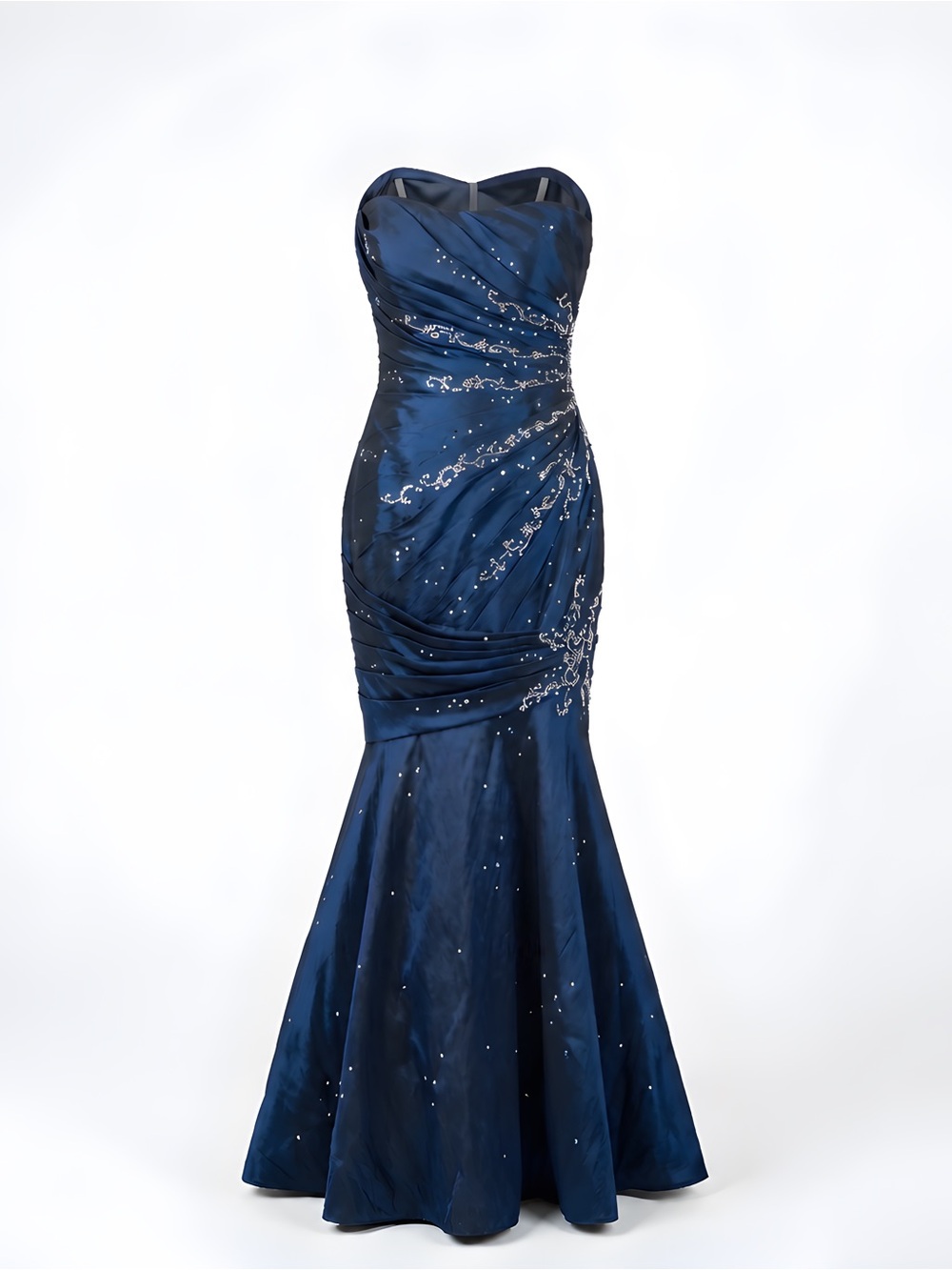 Sale!!!! Prom Sale Vintage Mori Lee Strapless Navy Beaded Mermaid prom  Dress